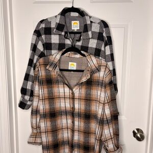 C&C California Flannel Shirt Bundle | Size M | Cozy Plaid